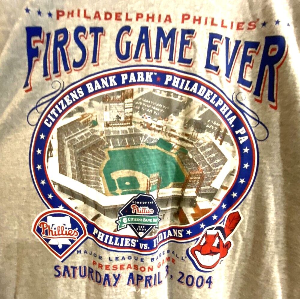 RARE-Philadelphia Phillies Citizen's Bank Park 1st GAME EVER .Men's T-Shirt XL